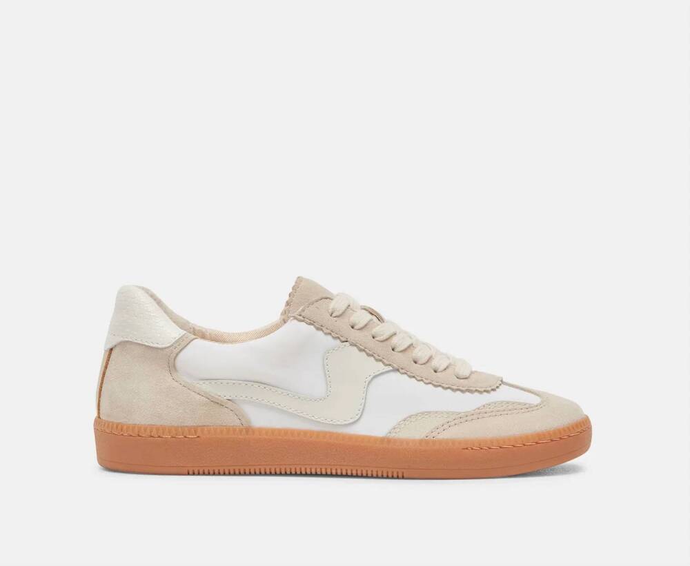 NEW DOLCE VITA women's notice sneaker in ivory multi nylon